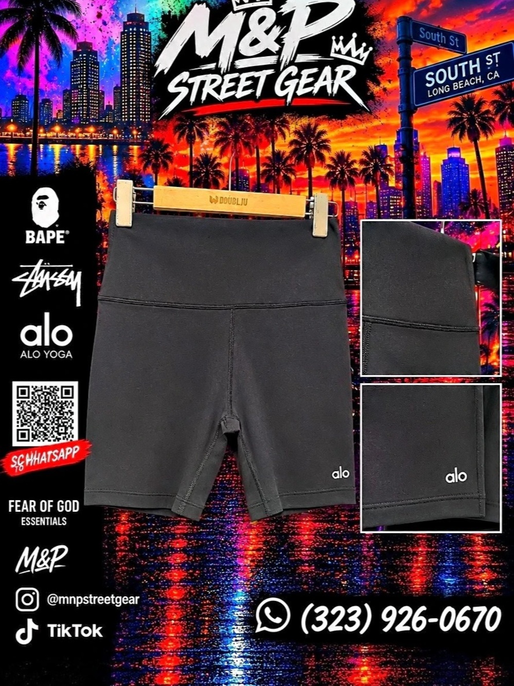 Alo Yoga High-Waist Biker Short Black Athletic Shorts